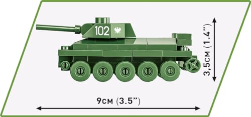 COBI Historical Collection WWII T-34/76 1:72 Scale Tank Building Set, 101 Pieces by COBI - Image 4