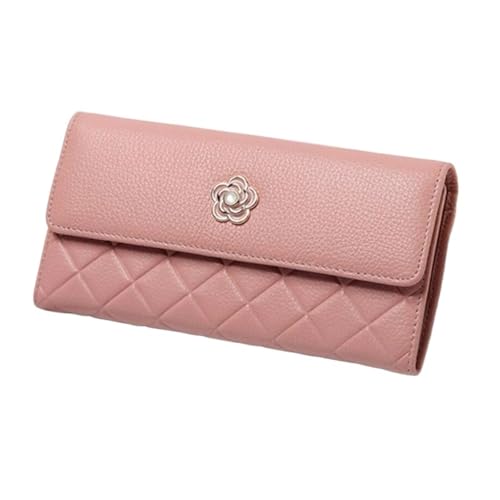 Women's Money Organisers Money Clips Card Cases Evening Handbags, Purses for Women Wedding, Genuine Leather Wallets (Pink)