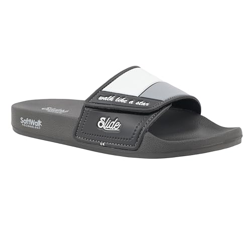 Image of WELCOME Soft Men's Slippers /Sliders with Cushion FootBed for Adult | Comfortable & Light Weight | Stylish & Anti-Skid | Waterproof & Regular Flip Flops for Gents /Boys