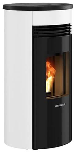 Preisvergleich Produktbild Oranier / Pelletofen / Sando 50 / 8 kW / Stahl Schwarz, Seidenweiß
