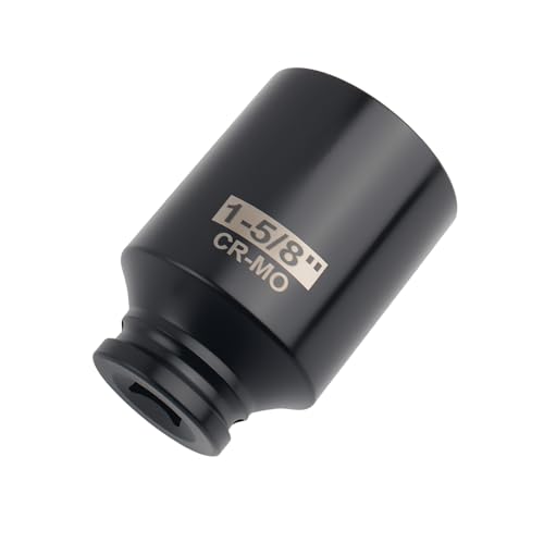 6 Point 1 5-8 Socket with 1-2-Inch Drive,Heavy Duty Deep Impact Socket for Quick Dismantle of Axle Shaft Nuts,Axle Nut Sockets Oil Filter Sockets Set Automotive Tools (1-5-8)