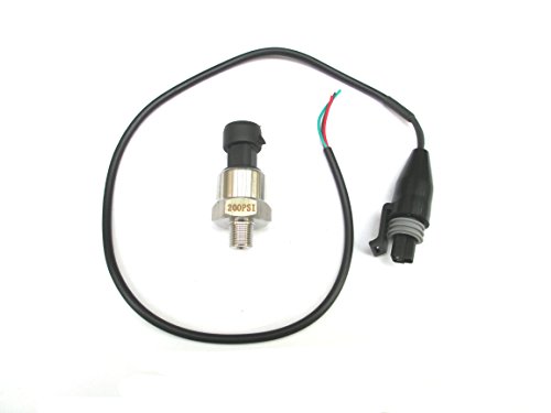 USonline911 Universal Stainless Steel Pressure Transducer Sender Solenoid for Oil Fuel Gas Air Water (200 PSI)