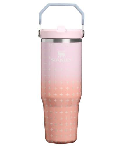 Image of STANLEY IceFlow 2.0 Flip Straw Tumbler with Handle 30 oz | Twist On Lid and Flip Up Straw | Leak Resistant Water Bottle | Insulated Stainless Steel | BPA-Free | Sorbet Plus