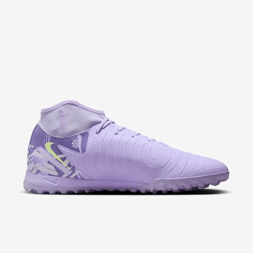 Nike United Phantom Luna 2 Academy TF High-Top Soccer Shoes (HF1599-500, Purple Agate/Barely Volt)3