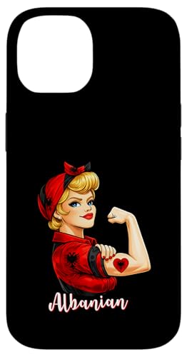 Proud Strong Albanian Girl Woman Girlfriend Albania Flag �X�}�z�P�[�X iPhone 14 �p