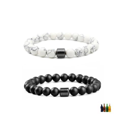 2Pcs Anti Alcohol Bracelets for Men Women Adjustable Stop Drinking Alcohol Craving Bracelet Anxiety Bracelet Set Reduces Drinking Cravings