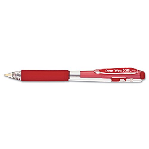 Bolígrafo Gel Retráctil Pentel Wow! 0.7mm Tinta Roja x12