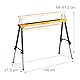 Relaxdays Arbeitsbock, 2er Set, HBT: 91,5 x 106 x 50 cm, höhenverstellbar, Allzweckbock, Tragegriffe, Klappbock, orange