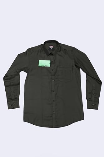 Image of Cotton Blend Formal Shirt for Men | Full Sleeve, Regular Fit, Button Down, Palin & Stylish Collared Neck | Breathable Lightweight Fabric for Office, College Meetings & Gathering