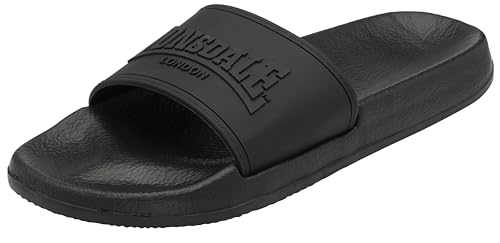Lonsdale Herren Sorrento Schiebe-Sandalen, Schwarz Uni, 43 EU