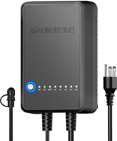 SUNVIE 60W Low Voltage Landscape Transformer with Timer and Photocell Sensor, 120V AC to 12V DC Landscape Lighting Transformer Weatherproof Low Voltage Transformer for Landscape Lights Pathway Lights