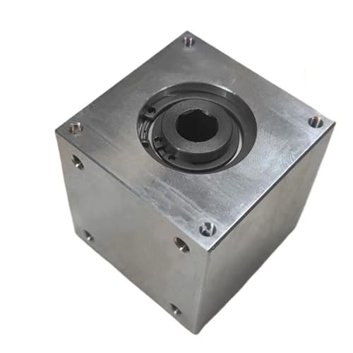 Gearbox Aluminium Shell Corner Device 1 to 1 Transmission Steering Gear Box Single Output Shaft Commutator Hexagonal Hole Steering Direction(8mm Hole)