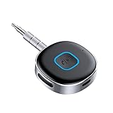 Aux Bluetooth Adapter Auto Kabelloser Bluetooth 5.0 Adapter Bluetooth Empfänger Aux mit Mikrofon 3,5 mm Klinke Mini Bluetooth Adapter AUX für Freisprechanruf und Musik Hören beim Fahren