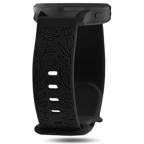Inhosper �t���[��������o���h Garmin Vivoactive 6/5/3/Venu/Venu Sq/Venu 2 Plus�Ή� 18mm �\�t�g�V���R���t�����[�p�^�[�� �����p���X�g�o���h Garmin Forerunner 55/165/2