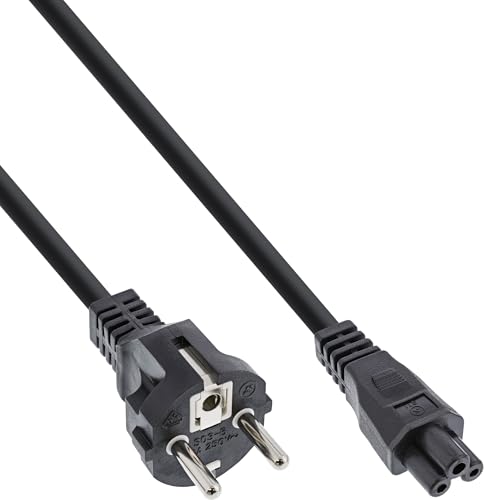 InLine 16656T câble électrique Noir 0,3 m Prise d'alimentation type F - Cables électriques (0,3 m, Male connector / Female connector, Prise d'alimentation type F, Noir)