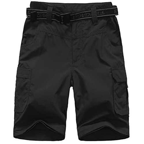 Jomlun Boy’s Casual Quick Dry Outdoor Pants Hiking Climbing Convertible Trouser Kids' Cargo Pants Black #TOP4