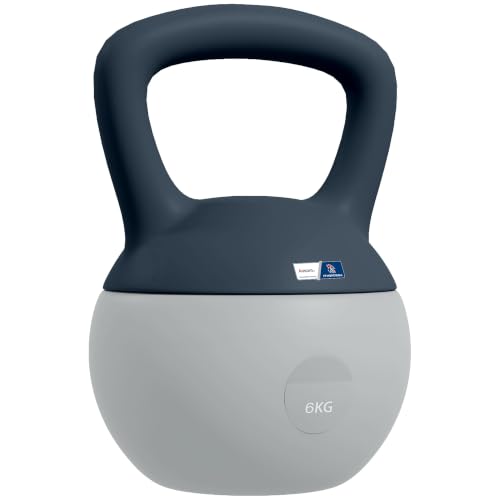 SPORTNOW Kettlebell 6kg Collaboration Aosom.fr x FFHandball Gris et Bleu