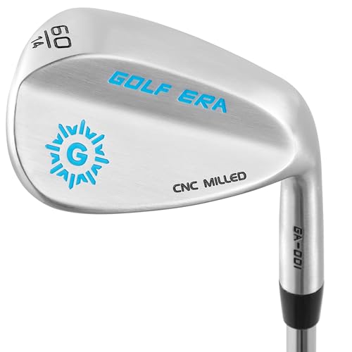 Golf Era Premium Wedge - Golf Wedge Set or Individual 50/52/54/56/58/60 - CNC Milled Face for More Spin - Golf Gap Wedge Sand Wedge Lob Wedge (Silver RH 60 Degree)