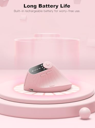 Image of Ergonomic Vertical Mouse, Wireless Optical Bluetooth Mouse - Dual Mode Connectivity BT5.0+BT5.0+2.4GHz Up to 3 Devices, Adjustable DPI & 8 Function Buttons for PC, Laptop, MacBook, Rechargeable