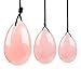 Produktbild Yoni Eier, Junie&Ann Set mit 3 gebohrten natürlichen Chakra-Heilungs-Eier mit Saiten-Massagesteinen, Ben Wa Ball für Frauen zum Trainieren von Beckenmuskeln und Kegel-Übungen