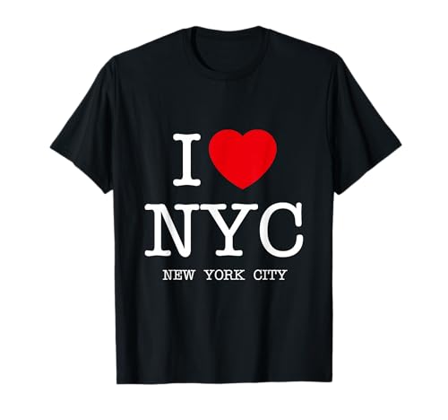 I Love NYC Graphic Tee Shirts & Cool Designs, New York City Maglietta