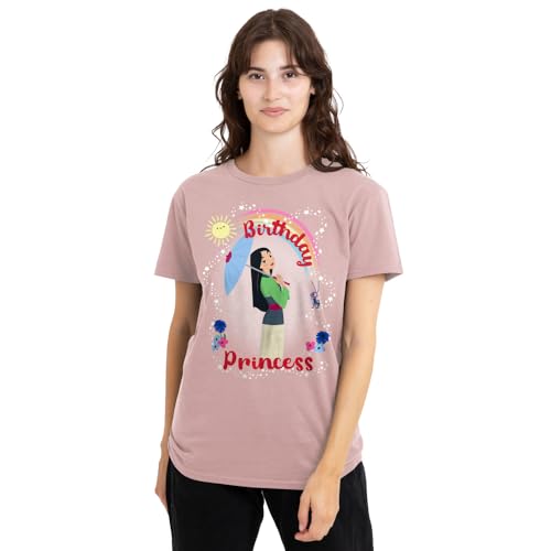 T-Shirt Mulan Disney Rose Princesse Vêtement Femme Manche Courte