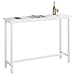 Produktbild WOLTU 1x Bartisch Bistrotisch Stehtisch Esstisch, Metallgestell, Tischplatte aus MDF, Weiß, 140x100x40cm(BxHxT)