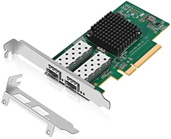 10Gb Dual LAN SFP PCI-e Network Card, Intel 82599(X520-DA2) Controller, NICGIGA 10Gbps Ethernet Adapter, 2 * 10Gbe SFP Port, 10G NIC Card, Support Windows/Windows Server/Linux/VMware