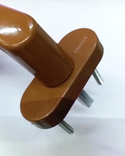 Ömür Boyu Garantili Kahve rengi Pvc Doğrama Pencere Kolu içi Demir