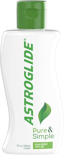 Astroglide Pure & Simple Personal Lubricant (5oz) 100% Naturally Derived Water-Based Sex Lube Ultra Gentle Formula for Women Men and Couples
