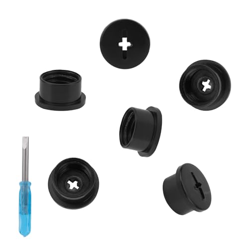 Fukaisu - 6stk American Football Helme Blasenventilschrauben für Riddell Speedflex und Speed Icon, Hochschlagfeste Rugbyhelme Blasenventilkappen mit Schraubendreher(Schwarz)