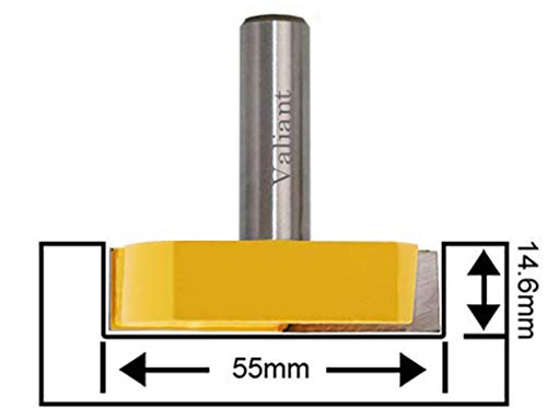 Valiant Bottom Cleaning Router Bit 2-1/4 Inch 1/2 Inch Shank, For CNC or Table - Carbide-Tipped, Surface Planing, Flattening, Grinding - Woodworking Milling Cutter, Cabinet Doors, Drawer - Solid Steel - Thumbnail 4