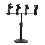 Amélioration moderne de votre bureau : la finition élégante de ce support de microphone s'intègre parfaitement à votre espace de travail, offrant une amélioration à la fois esthétique et professionnelle à votre studio d'enregistrement ou de streaming en direct. pied de microphone pour le chant