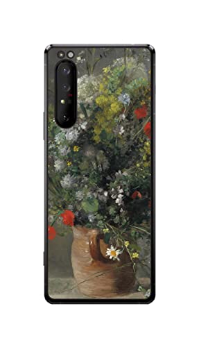 ClearView(クリアビュー) Sony Xperia 1 II用 背面 保護 フィルム 名画 プリント ルノワール 花瓶の花( ピエール=オーギュスト・ルノワール Pierre-Auguste Renoir )