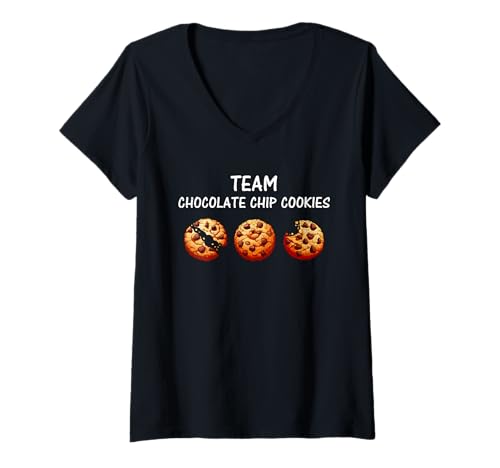 Mujer Team Chocolate Cookies Baking Baker Sweet Tooth Bake Chef Camiseta Cuello V