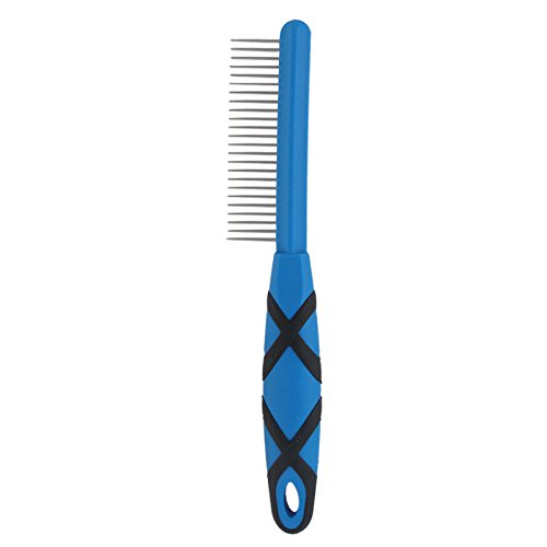 GROOM PROFESSIONAL Tooth Comb for Dogs - Dog Comb for Grooming - Pefect for Medium and Long Coats - Coarse or Fine - Easy-Grip Handle - Helps to Fluff Up the Coat - Coarse, 24 Teeth