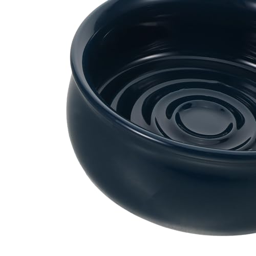 Cuenco de afeitar elegante de cerámica POPETPOP con relieve en espiral para caballero 4