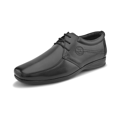 Image of Blue Leather By Centrino mens 4081 Blue Leather Men's Formal Shoes | Genuine Leather Upper with Cushioned Footbed | Sleek & Stylish Design for Office & Formal Wear Lace-up design | Durable Anti-Skid Sole