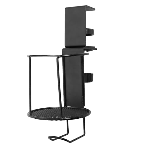 Portavasos Giratorio con Abrazadera Soporte Auriculares Mesa Abrazadera Ajustable Soporte Auriculares DiáMetro 9,5 Cm Negro