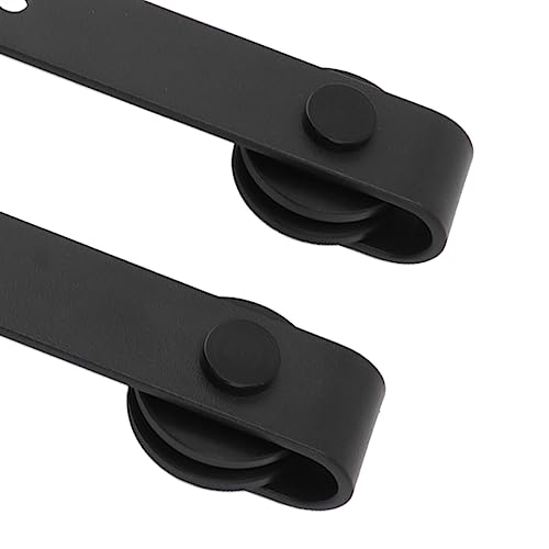 Schiebetür-Hardware-Set, Schranktüren, Schiebe-Hängeschiene, Riemenscheibe, Leiser Scheunentor-Stil, Karbonstahl, Robust, für Zuhause