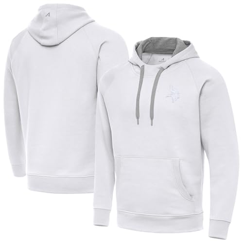 Antigua Men's White Minnesota Vikings Victory Pullover Hoodie