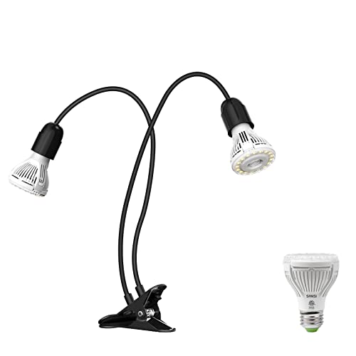 Sansi Led Grow Lights For Indoor Plants, 300W Full Spectrum Clip-On Gooseneck Grow Light With Ceramic Technology, 20W Power Plant Light For High Ppfd, Lifetime Free Bulbs Replacement + 10W Grow Bulb #TOP15