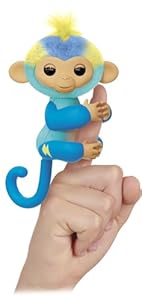Peluche Singe Interactif Fingerlings Leo Bleu