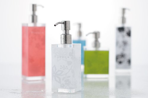 【希少】rady ボトル　ディスペンサー　リゾートフラワー柄　新品　箱無し ディスペンサー 500ml SAKURAディスペンサー 角型 シャンプー
