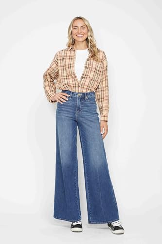 Judy Blue High-Waisted Tummy Control Retro Wide Jeans, 88847 (Size 11) Blue4