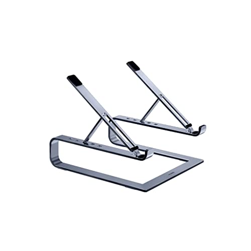 Soporte para computadora portátil de aleación de aluminio con estante elevado premium gris 2
