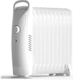Abbybubble radiateur Portable rempli d'huile,Chauffage électrique thermostatique de 1000W,Chauffage électrique Mobile,Protection de sécurité Multiple,Convient aux pièces jusqu'à 40 m²(9 chauffages)