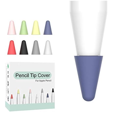 Pencil Tip Cover,8 Pack Replacement Tips Compatible for Apple Pencil 1st 2nd Generation Apple Pencil Tips Silicone Pencil Nib Tip Protector Cap iPencil Tips for iPad Pro 9.7 10.5 11 12.9 Multicolor Cover