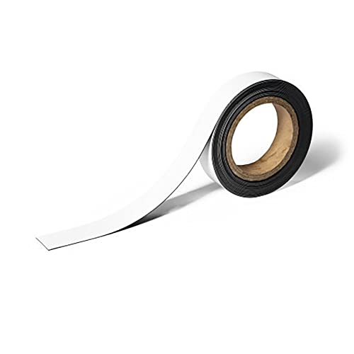 Durable 170802 Ruban Magnétique pour Etiquetage et Marquage Blanc Sécable Résistant L5 m x l30 mm