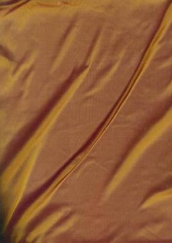 Taffetas de soie bronze doré tissu haut de gamme TAF18 largeur 137cm au mètre